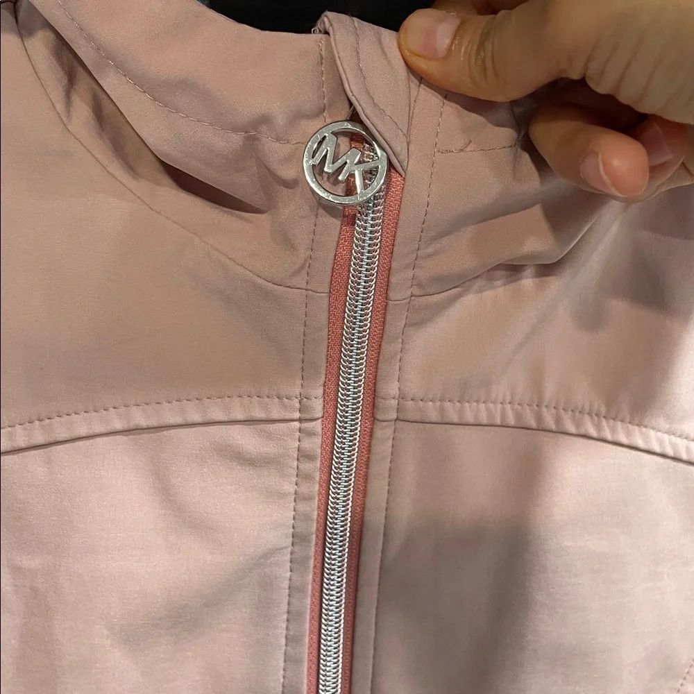Michael Kors Pink Hooded Raincoat